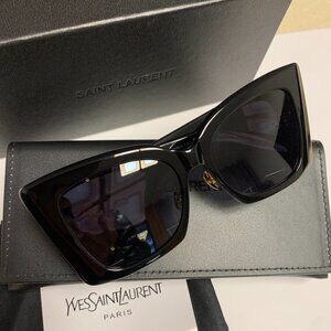 Saint Laurent SL M119/F Blaze 001 Black YSL Logo Sunglasses
